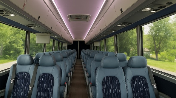 Interior of Charter Bus Company Missoula's 15 Passenger Minibus in Missoula
