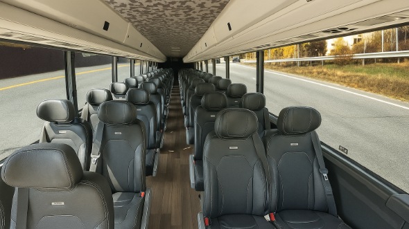 Interior of Charter Bus Company Missoula's 18 Passenger Minibus in Missoula