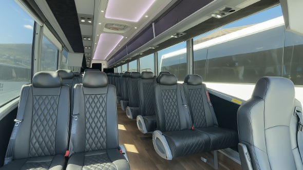 Interior of Charter Bus Company Missoula's 20 Passenger Mini bus in Missoula