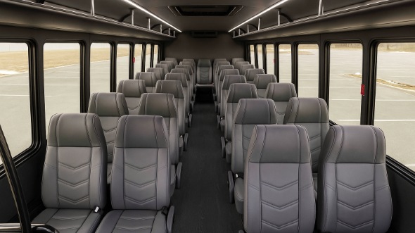 Interior of Charter Bus Company Missoula's 25 Passenger Mini bus in Missoula