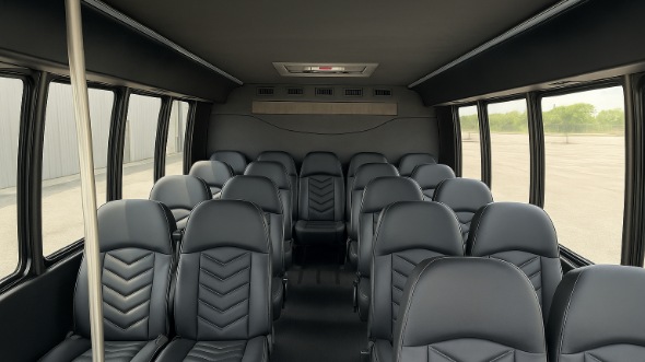 Interior of Charter Bus Company Missoula's 30 Passenger Minibus in Missoula