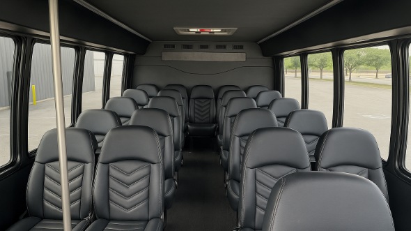 Interior of Charter Bus Company Missoula's 35 Passenger Minibus in Missoula