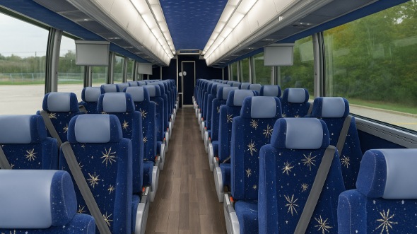 Interior of Charter Bus Company Missoula's 50 Passenger Charter Bus in Missoula