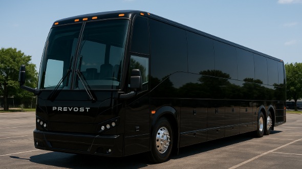 Exterior of Charter Bus Company Missoula's 50 Passenger Charter Bus in Missoula