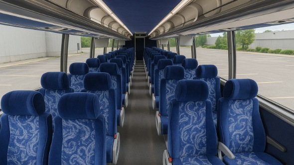 Interior of Charter Bus Company Richland's 54 Passenger Charter Bus in Richland