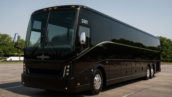 Exterior of Charter Bus Company Missoula's 56 Passenger Charter Bus in Missoula