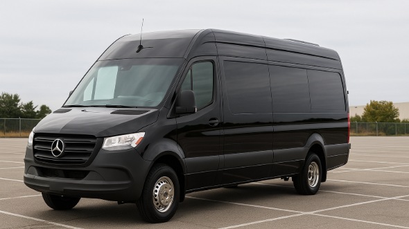 Exterior of Charter Bus Company Missoula's Sprinter Van Rental With Driver in Missoula